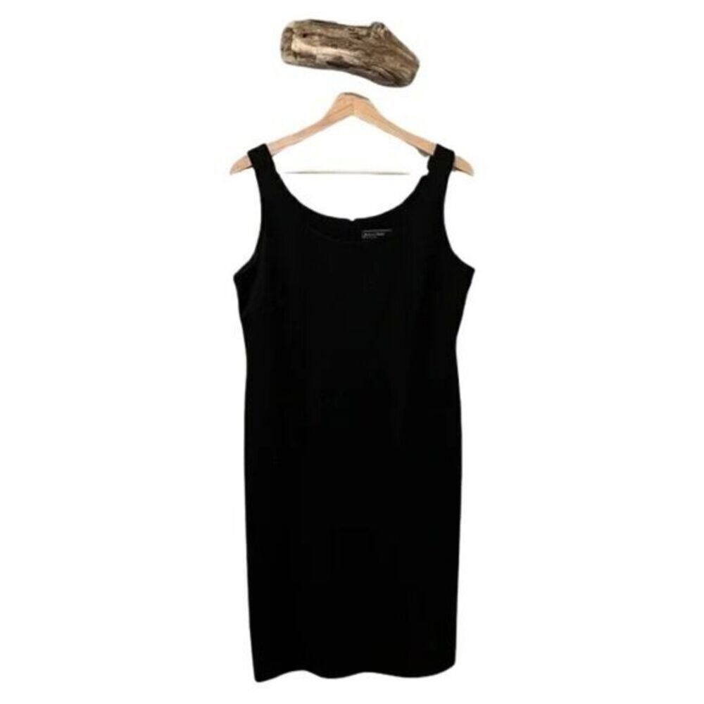 Jessica Howard Nordstrom Sleeveless Midi LBD Little Black Dress Size 14 Zippered